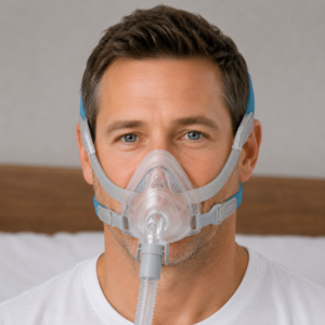 HappyCPAP Full Face Mask with Headgear Kit (Compatible with AirFit F20)
